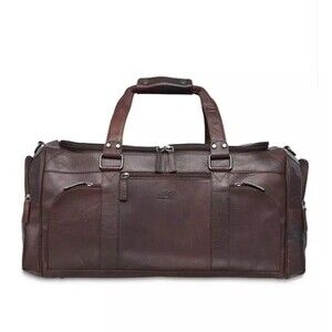 Mancini Buffalo Collection Large Duffle Bag with Shoulder Strap , Brown , NWT